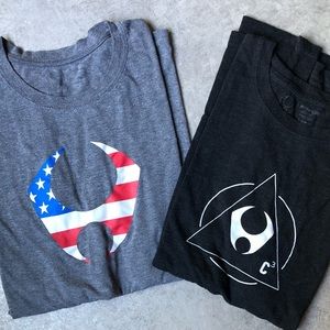 2x XL Hylete short sleeve t-shirts grey and black